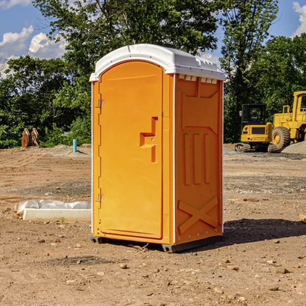 can i customize the exterior of the portable restrooms with my event logo or branding in Bridgman